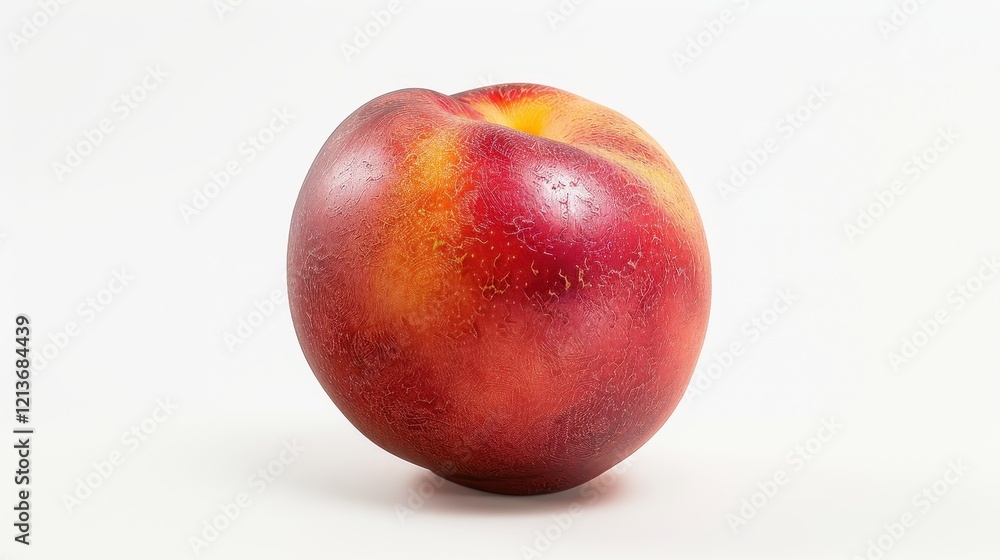 Ripe and Juicy Nectarine with Smooth Reddish Yellow Skin Ripe and Juicy Nectarine with Smooth Reddish Yellow Skin