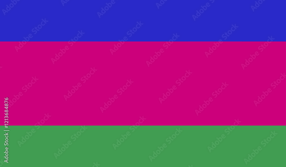 Fototapeta premium High detailed flag of Kuban Peoples Republic. National Kuban Peoples Republic flag. 3D illustration.