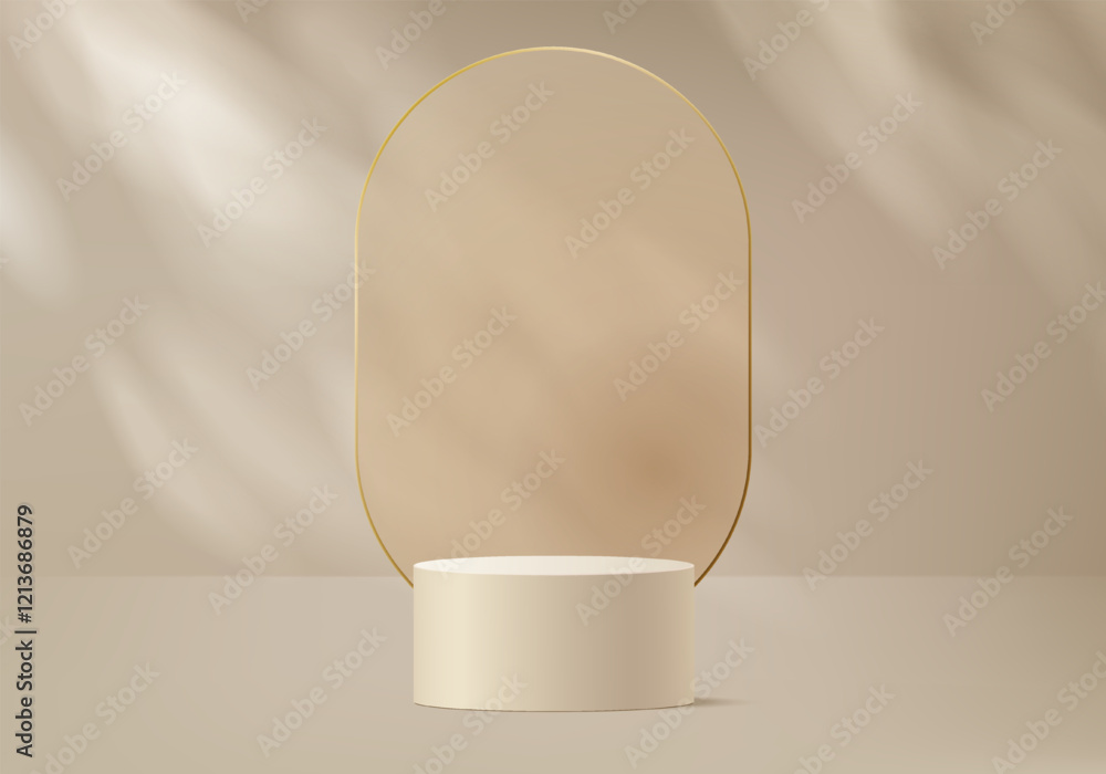 Fotografie 3d background products display podium scene with geometric platform