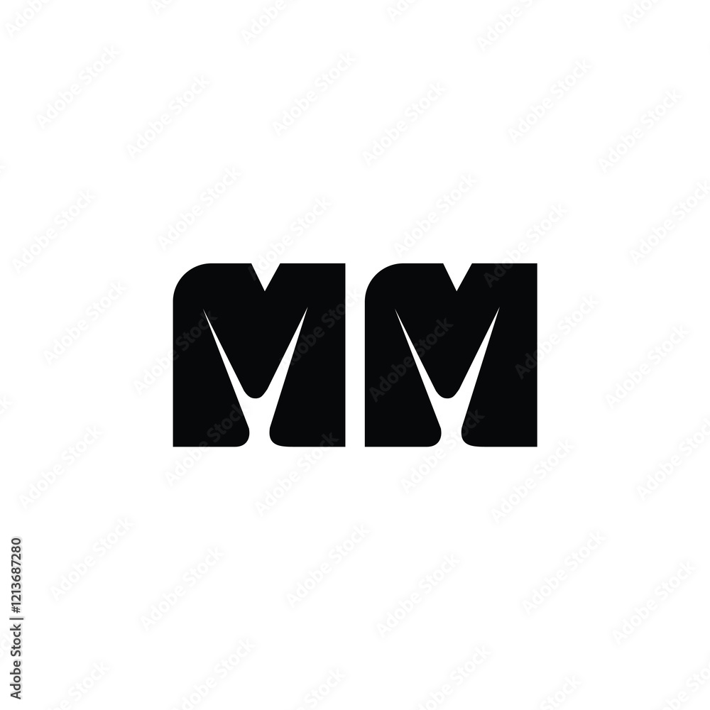 MM monogram logo design letter text name symbol monochrome logotype alphabet character simple logo MM monogram logo design letter text name symbol monochrome logotype alphabet character simple logo