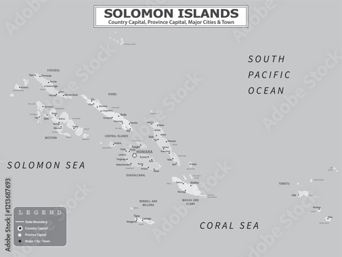 Australian Countries Geography Political map. Political map of country with capital, province or state capital, major cities and town.