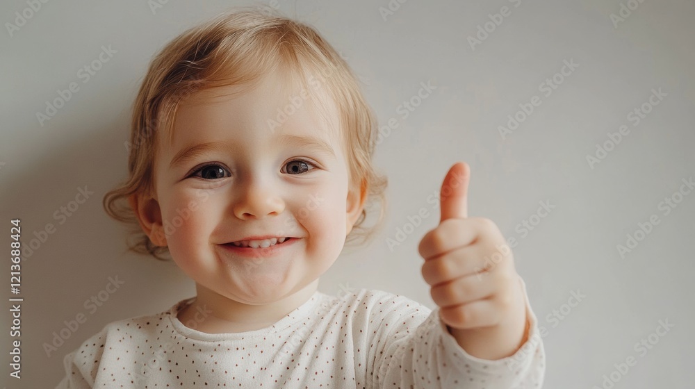 happy baby girl giving thumbs up happy baby girl giving thumbs up