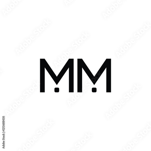 Free Download MM monogram logo design letter text name symbol monochrome logotype alphabet character simple logo - GFXLoad