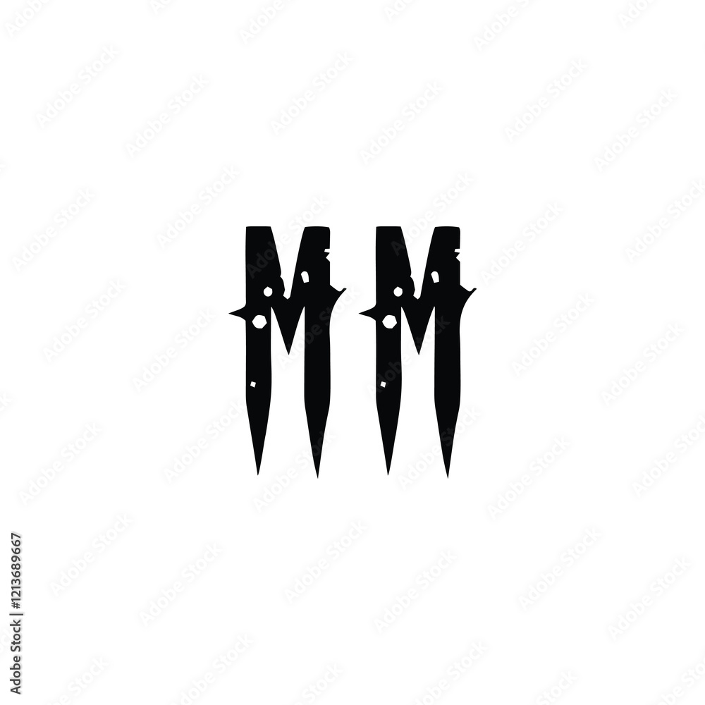 MM monogram logo design letter text name symbol monochrome logotype alphabet character simple logo MM monogram logo design letter text name symbol monochrome logotype alphabet character simple logo