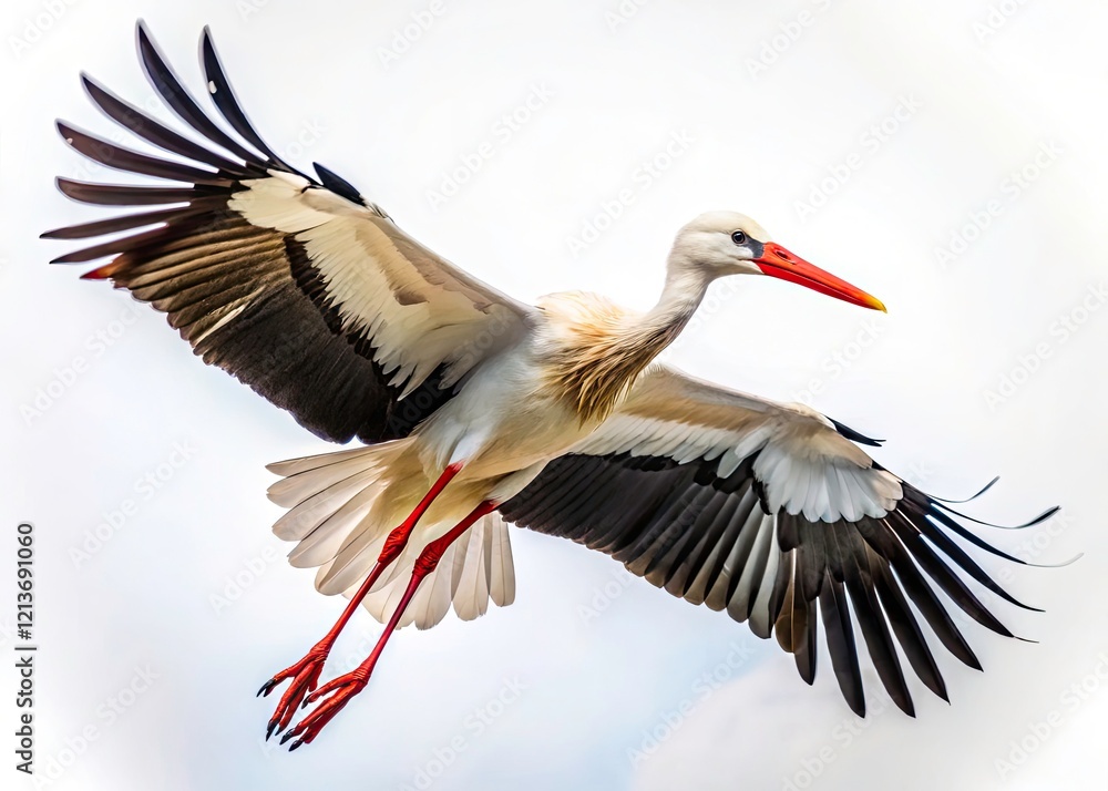 Naklejka premium Majestic White Tern in Flight: High-Resolution Photo of Isolated Bird