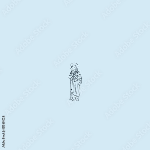 THESE HIGH QUALITY MOTHER MARIA VECTOR FOR USING VARIOUS TYPES OF DESIGN WORKS LIKE T-SHIRT, LOGO, TATTOO AND HOME WALL DESIGN