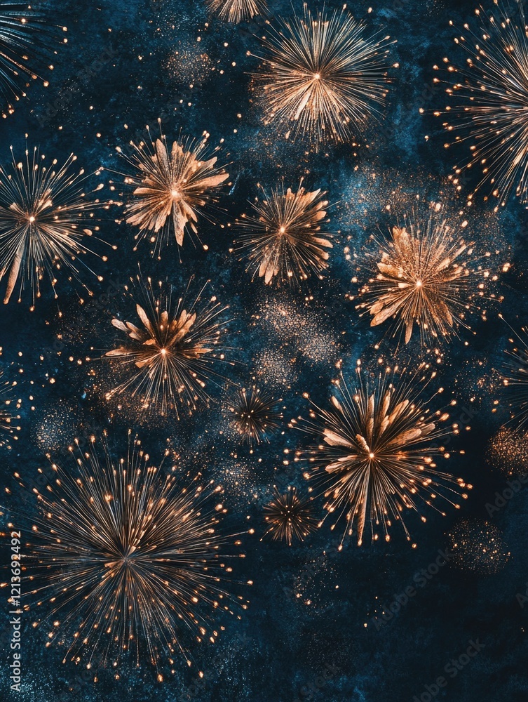 Naklejka premium Fireworks in sky