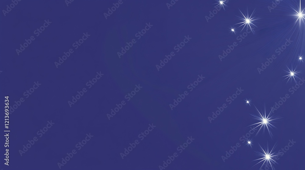 Fototapeta premium Sparkling Stars on a Deep Blue Night Sky Background