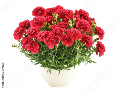 Wallpaper Mural Red carnations in white vase Torontodigital.ca