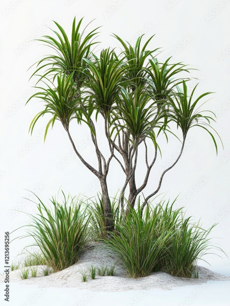 Fototapeta premium Plants on White Surface