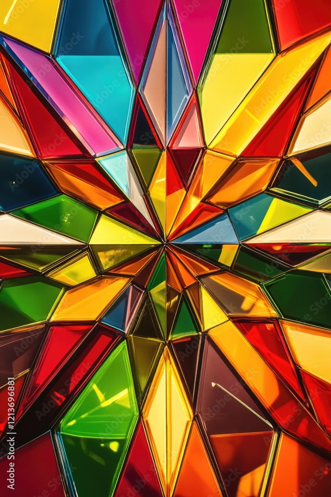Fototapeta premium Multicolored Glass Object Close-up