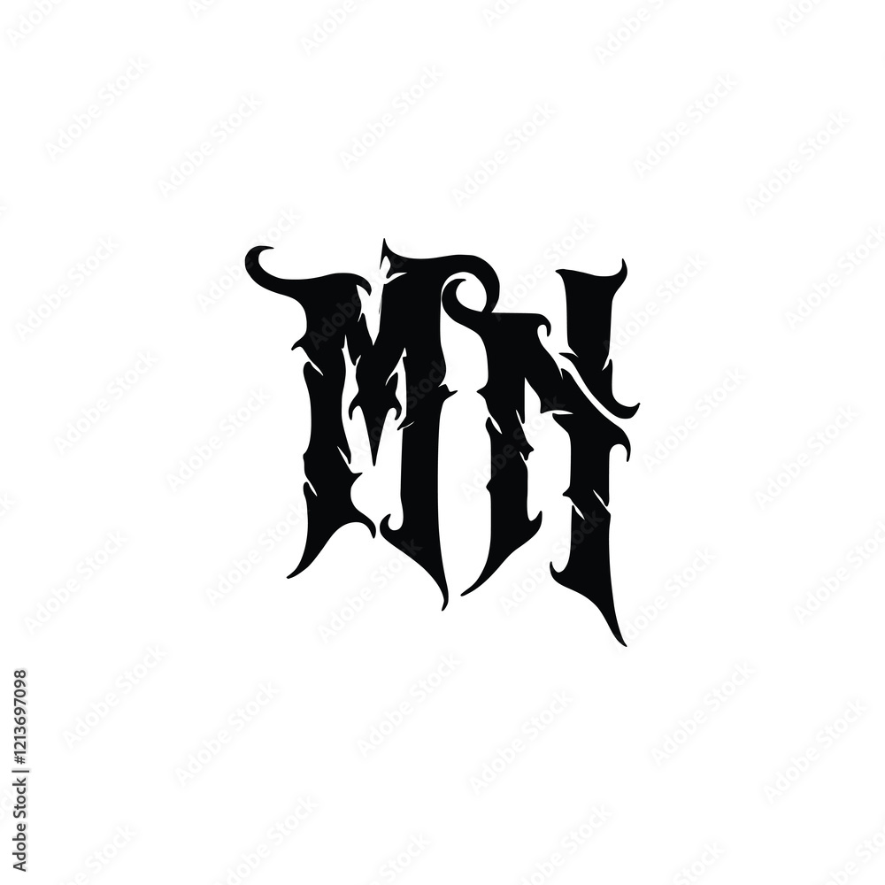 MN monogram logo design letter text name symbol monochrome logotype alphabet character simple logo MN monogram logo design letter text name symbol monochrome logotype alphabet character simple logo