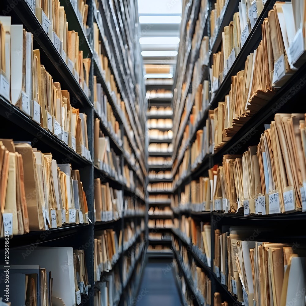 Fototapeta premium Organized Archive of Scholarly Resources for Efficient Information Retrieval