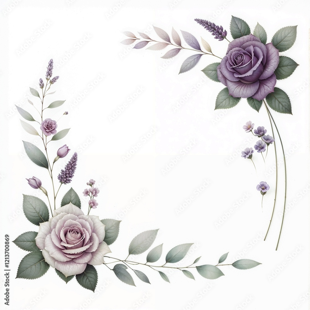 Purple Charm in Flower Corner Decoration by AI generative technology Purple Charm in Flower Corner Decoration by AI generative technology