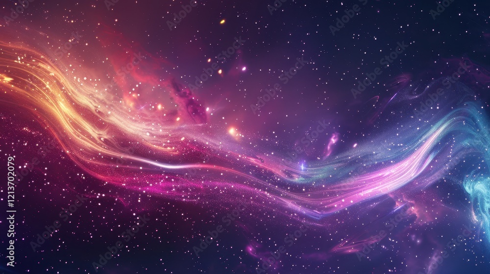 Vibrant Abstract Illustration of Celestial Sky with Colorful Elements Vibrant Abstract Illustration of Celestial Sky with Colorful Elements