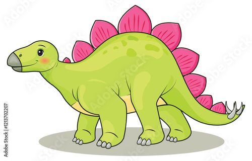 Cute Stegosaurus Character for Dinosaurus Species