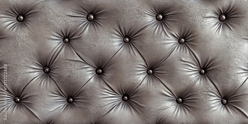 Fototapeta premium Leather Upholstered Couch Close-Up