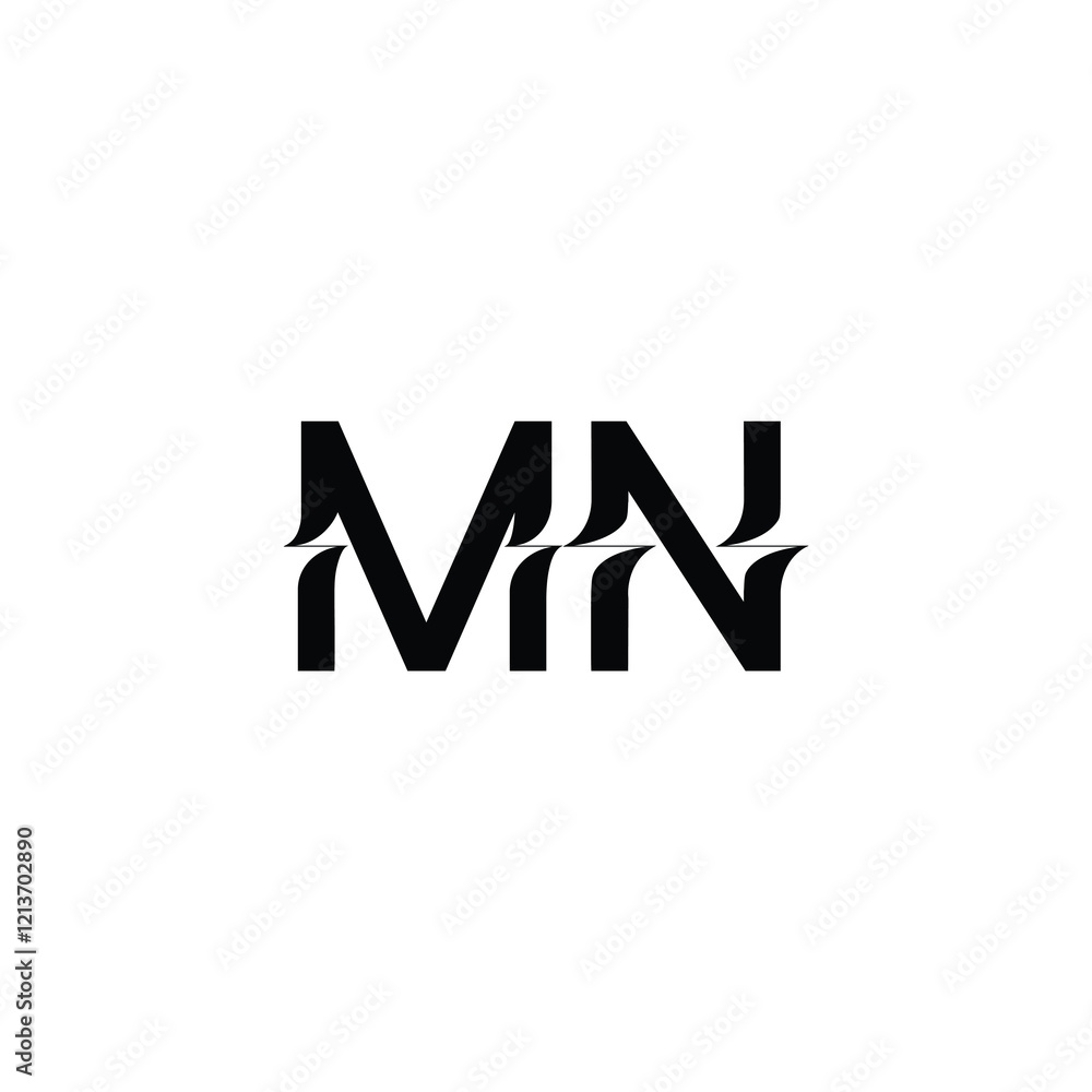 MN monogram logo design letter text name symbol monochrome logotype alphabet character simple logo MN monogram logo design letter text name symbol monochrome logotype alphabet character simple logo