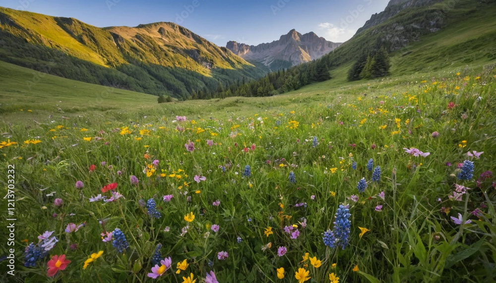 Fototapeta premium wildflower meadow in the mountains 