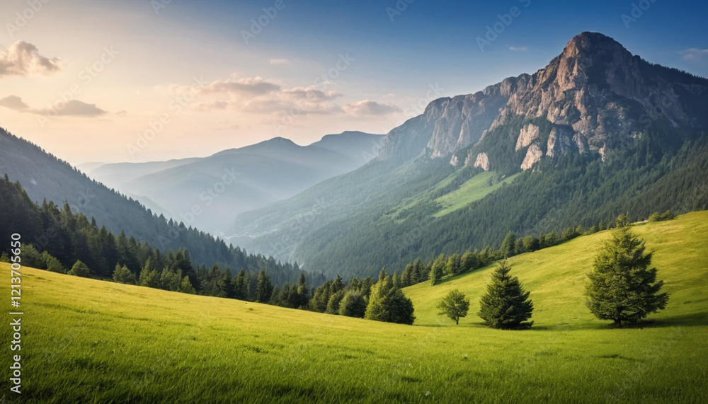 Obraz premium peaceful mountain landscape