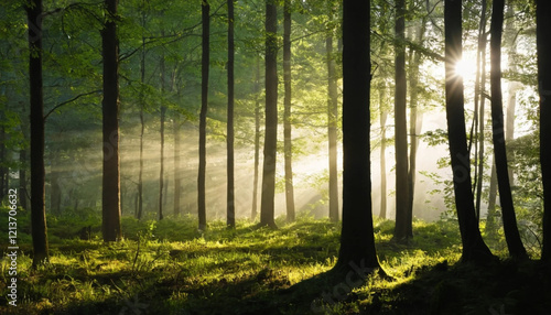morning light in the forest
