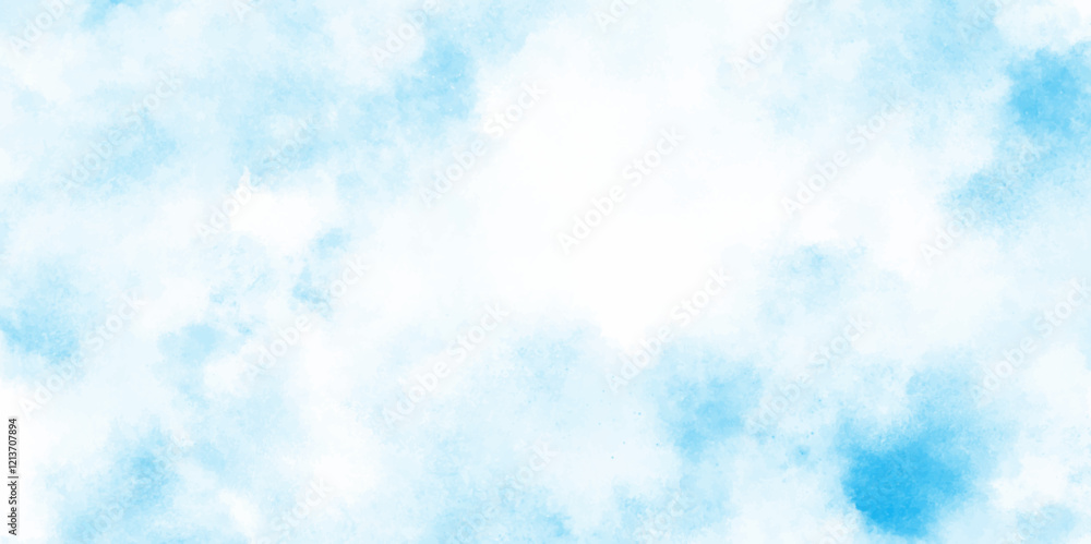 Abstract blue color clouds background, Vibrant clear blue sky with puffy and blurry natural clear clouds, watercolor background concept abstract cloudy sky, cloudy and grunge blue watercolor. Abstract blue color clouds background, Vibrant clear blue sky with puffy and blurry natural clear clouds, watercolor background concept abstract cloudy sky, cloudy and grunge blue watercolor.