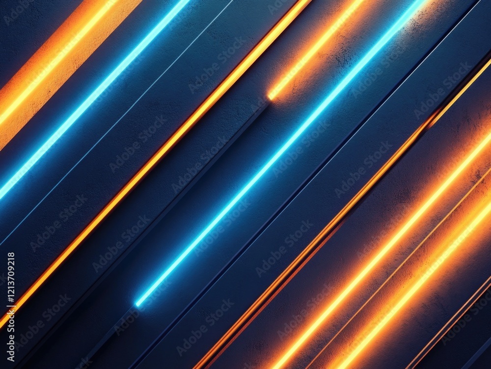 Obraz premium Neon lights on wall