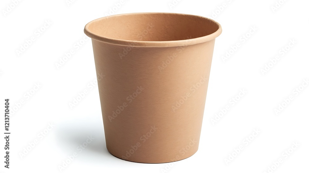 Eco-friendly paper cup against a pure white background perfect for sustainable product advertisement Eco-friendly paper cup against a pure white background perfect for sustainable product advertisement