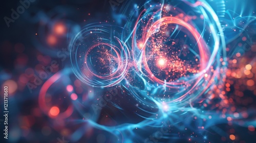 Vibrant Abstract Background Illustration of Quantum Entanglement