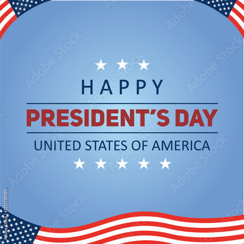 President's Day Background Design. Banner, Poster, Greeting Card. Vector Illustration.