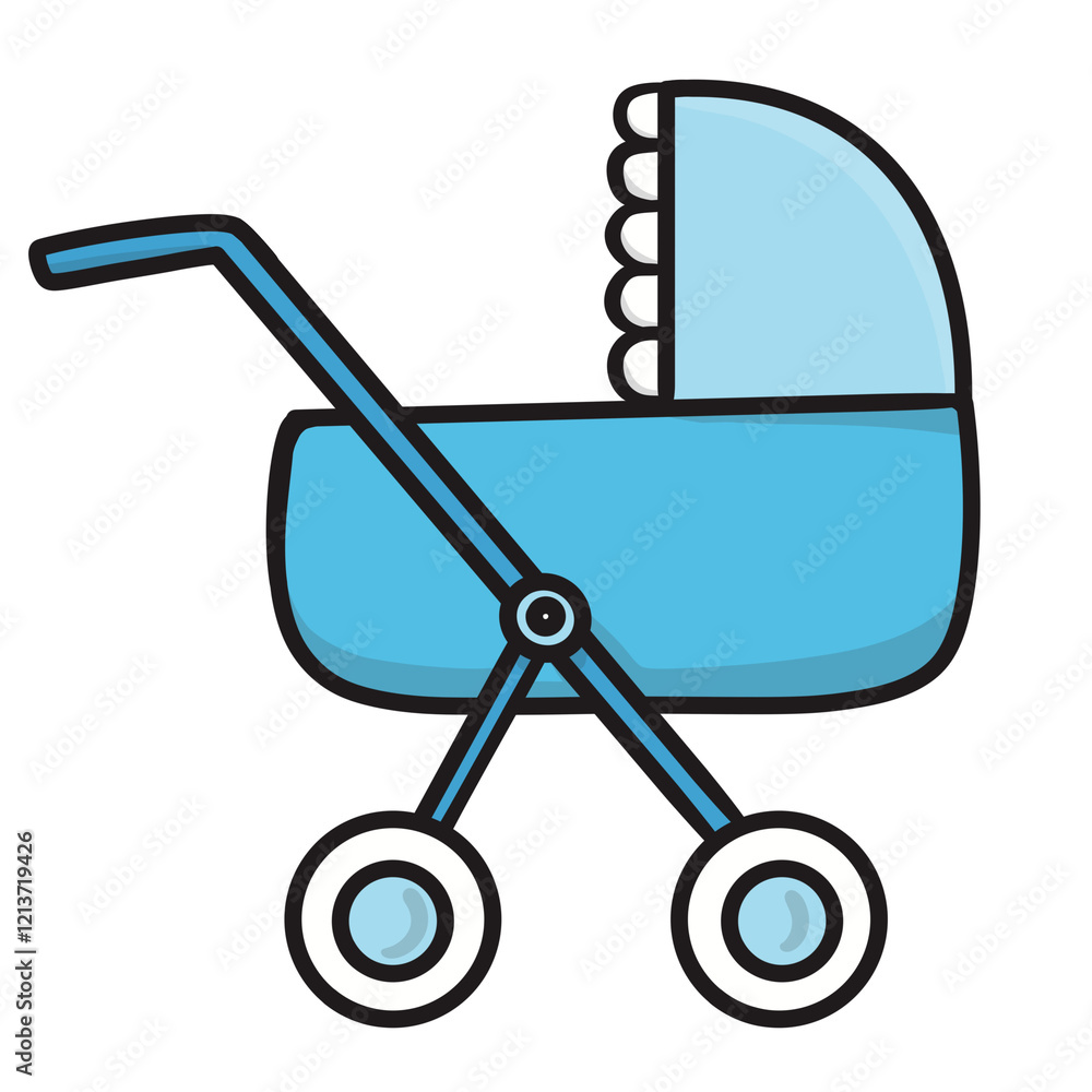 Blue baby stroller Blue baby stroller