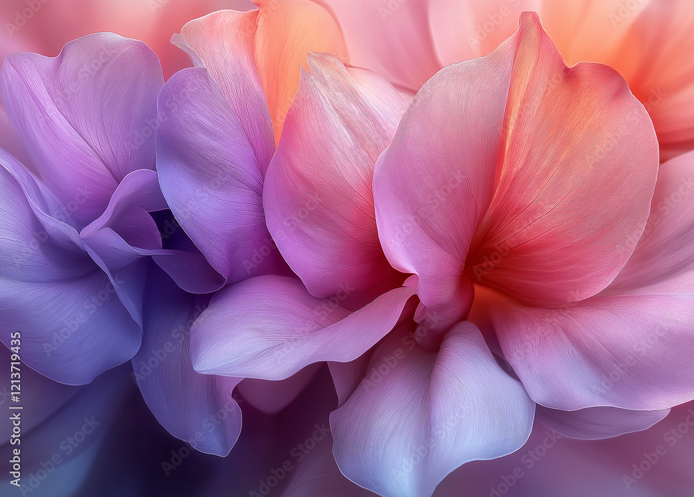 Abstract Blurred Floral Art Featuring Red and Violet Hues with a Close-Up of Peony Petals, Grainy Texture, and Digital Art Design for Creative Projects Abstract Blurred Floral Art Featuring Red and Violet Hues with a Close-Up of Peony Petals, Grainy Texture, and Digital Art Design for Creative Projects
