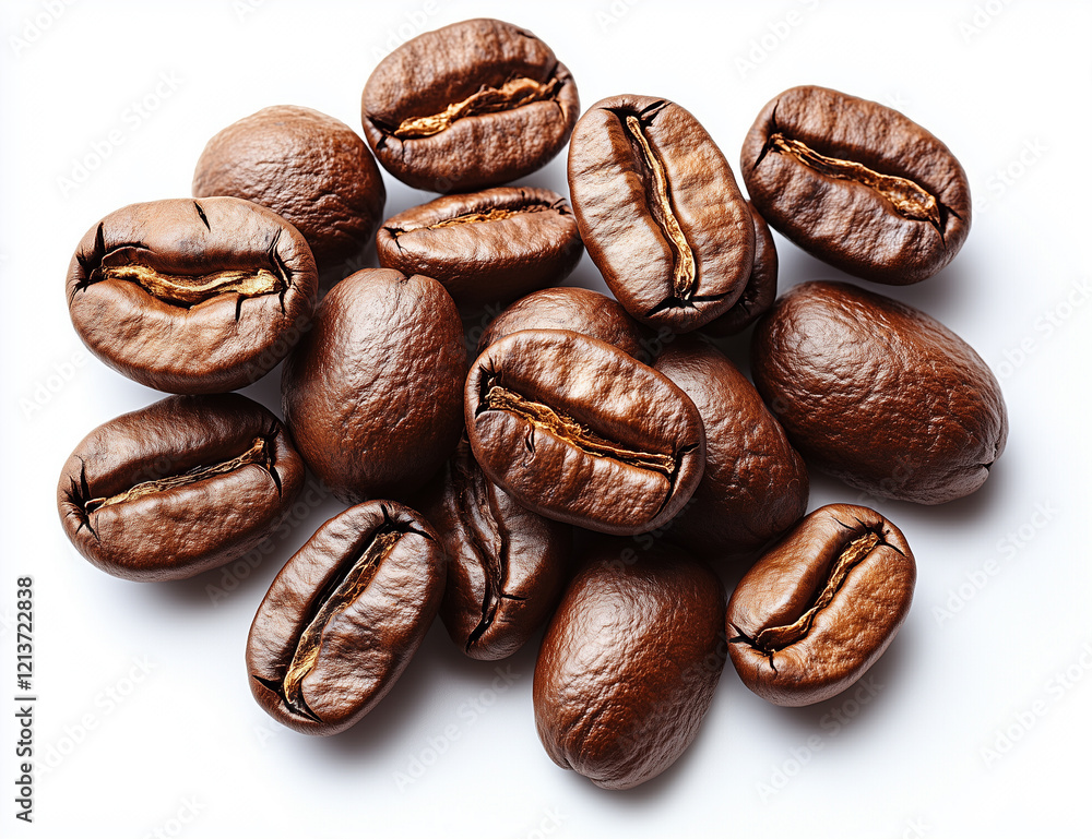 Coffee Beans Spilling from Burlap Sack Coffee Beans Spilling from Burlap Sack