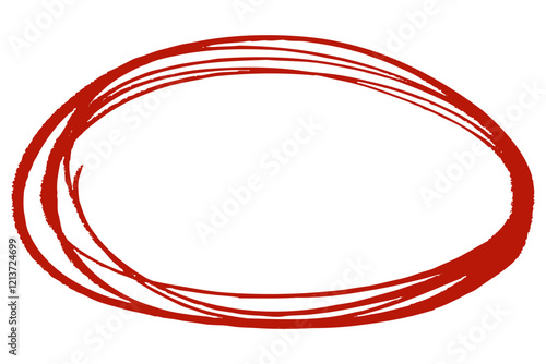 手描きの円のフレームのイラスト