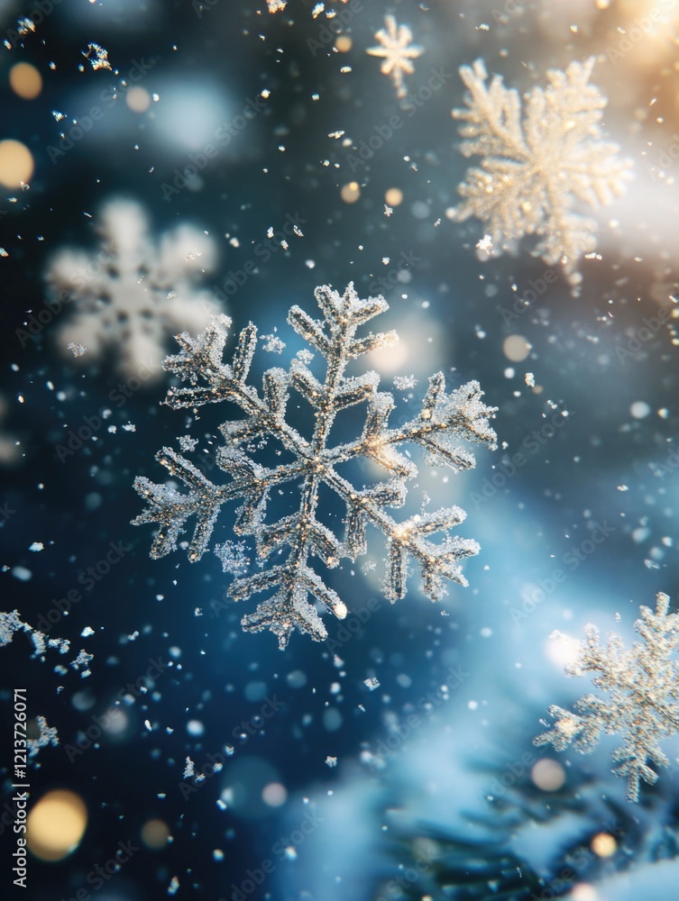 Snowstorm with Single Snowflake Snowstorm with Single Snowflake