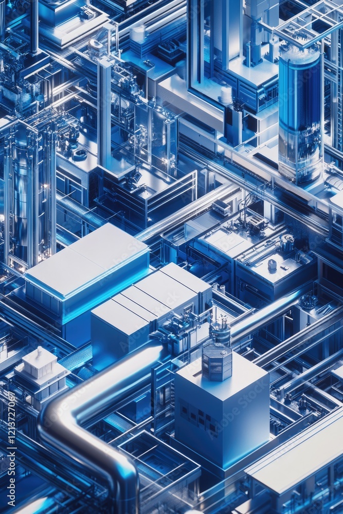 Fototapeta premium Industrial pipe production line