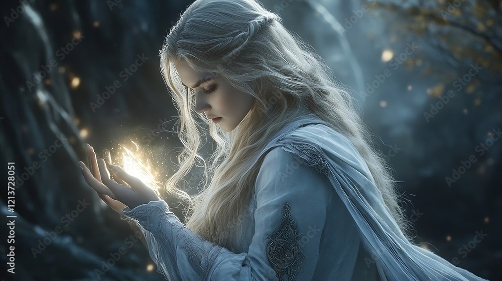 Obraz premium render portrait of fantasy forest faerie