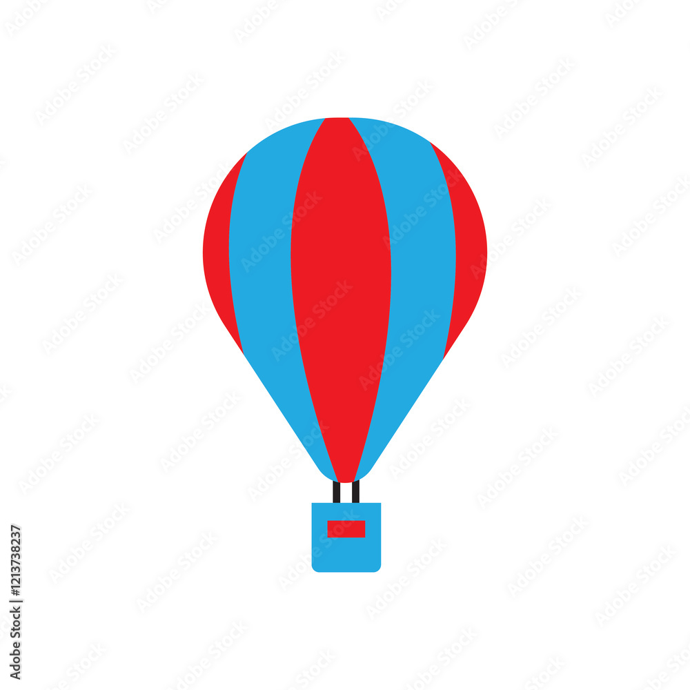 Fototapeta premium Air balloon icon illustration flat