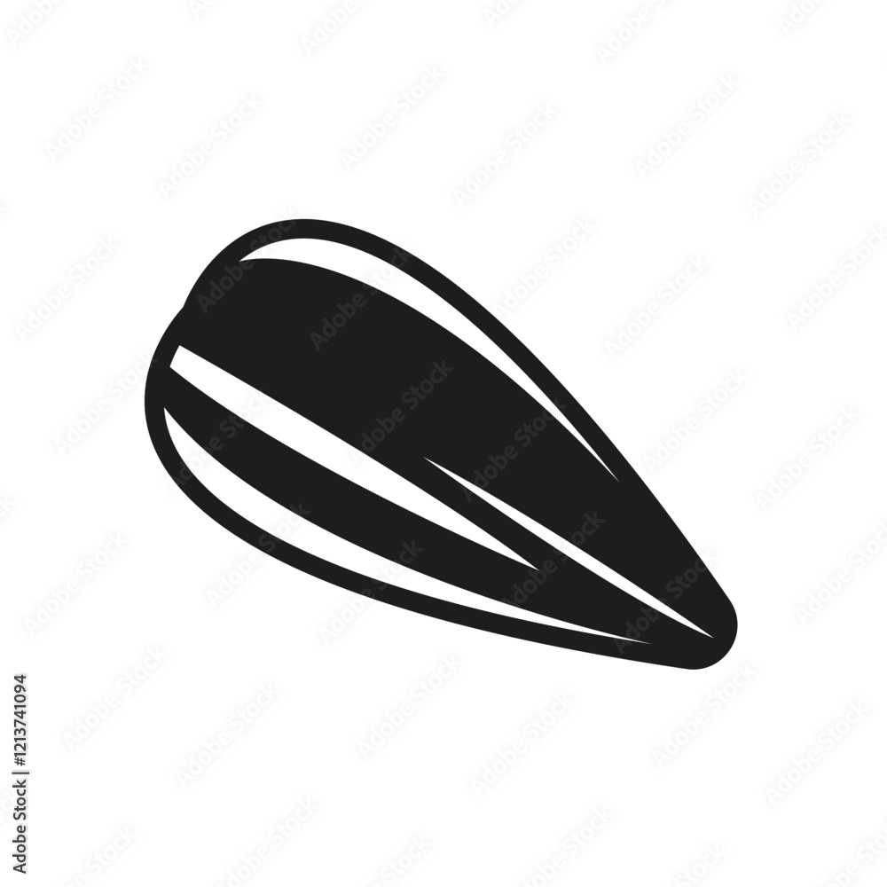 black sunflower seeds isolated vector element template design black sunflower seeds isolated vector element template design