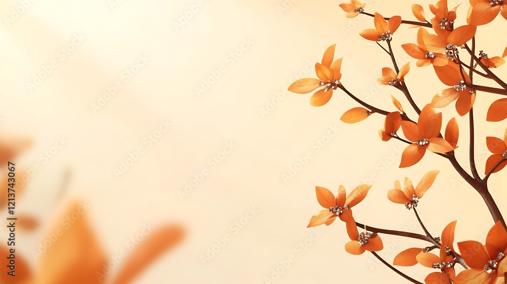 Orange Blossoms Branching Out Against A Soft Background Orange Blossoms Branching Out Against A Soft Background