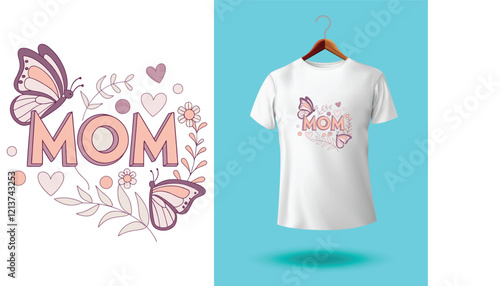 Mom t-shirt design, Mother day t-shirts design, for Hand drawn lettering phrase. Modern calligraphy t shirt design. best selling typography creative custom Women's Day t shirt design. mom t shirt.
