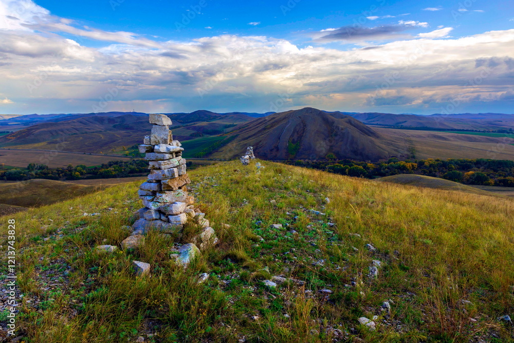 Fototapeta premium Karamurun-tau is a picturesque mountain range of the Orenburg region.