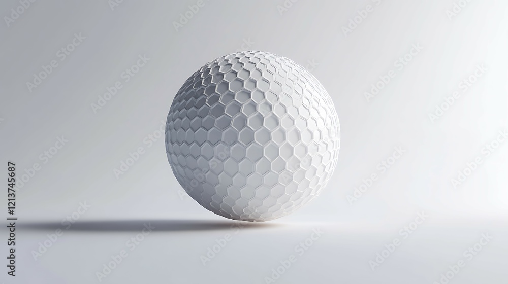 Closeup view of a golf ball against a white background Closeup view of a golf ball against a white background
