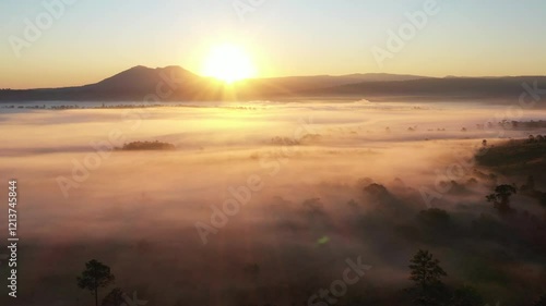 Wallpaper Mural Landscape view of the sea of mist and sunrise at Thung Salaeng Luang National Park, Phetchabun Province : Thailand Torontodigital.ca
