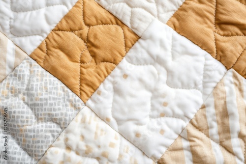 Cozy quilted comfort showcasing warm tones and intricate patterns for a tranquil atmosphere photo