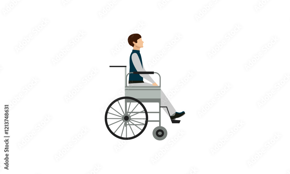 Fototapeta premium wheelchair icon web site design and mobile dark mode apps Vector illustration on a white background.