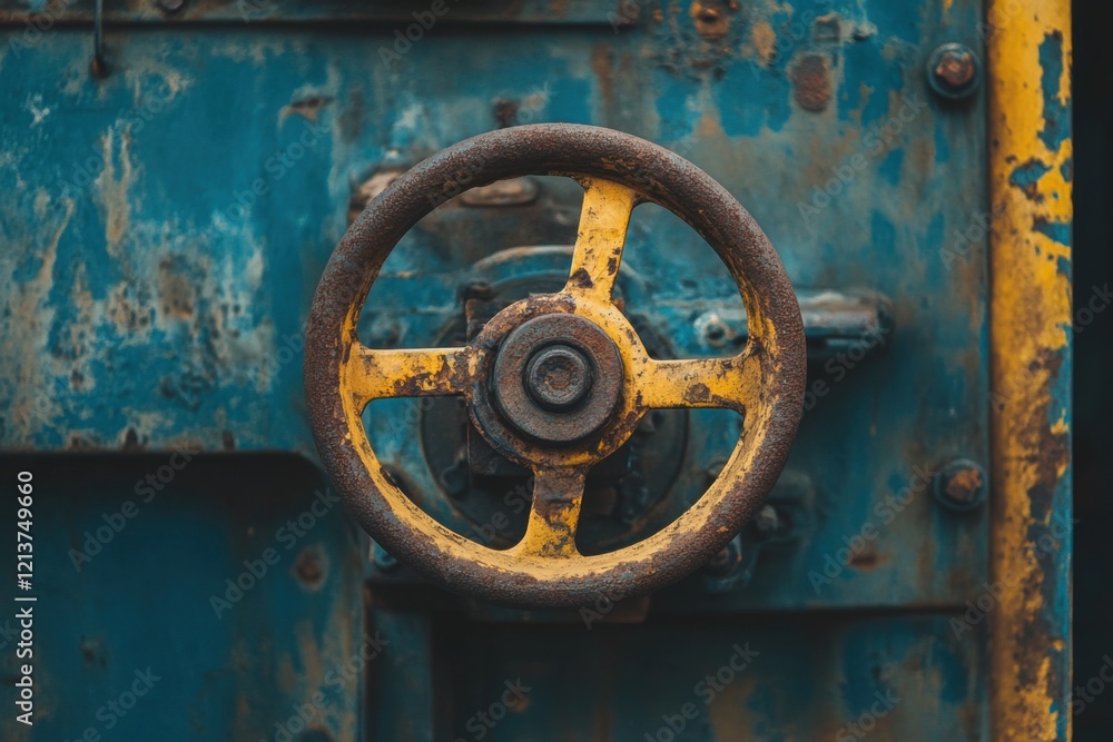 Exploring the intricate beauty of rusted metal with vibrant oxidized details and moody lighting in an industrial backdrop Exploring the intricate beauty of rusted metal with vibrant oxidized details and moody lighting in an industrial backdrop