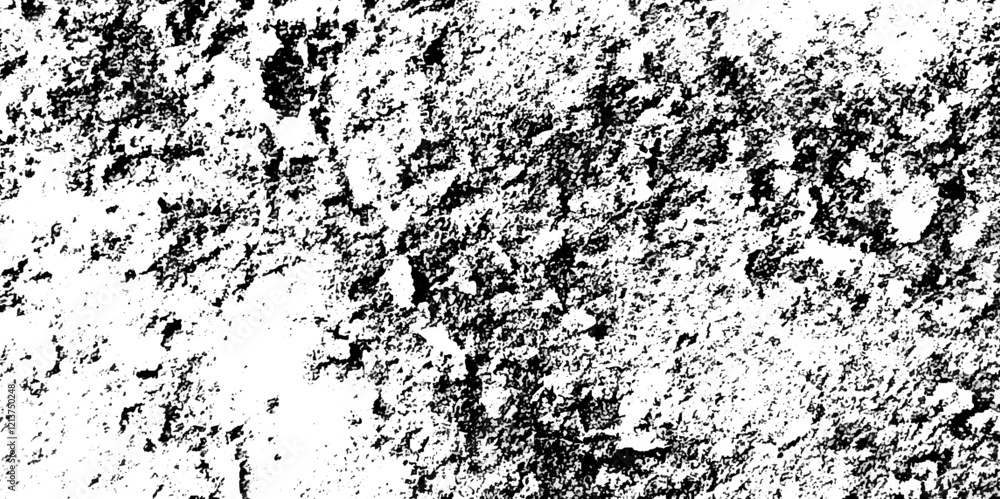 Fototapeta premium Vector grunge dirty scratch overlay dirt rough white and black particle damaged wall vector messy concrete cracked texture background.