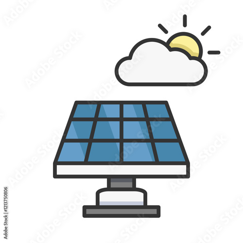 solar cell filled icon