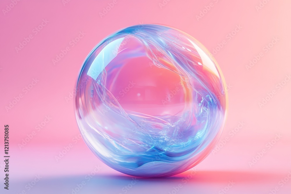 Colorful bubble, 3d render, Generative AI Colorful bubble, 3d render, Generative AI